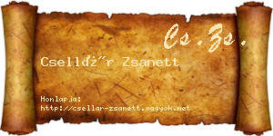 Csellár Zsanett névjegykártya