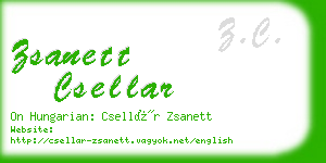 zsanett csellar business card